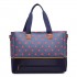 LH1655D2 - Miss Lulu Matte Oilcloth Maternity Baby Changing Bag Polka Dot Navy LH1655D2 - Miss Lulu Matte Oilcloth Maternity Baby Changing Bag Polka Dot Navy